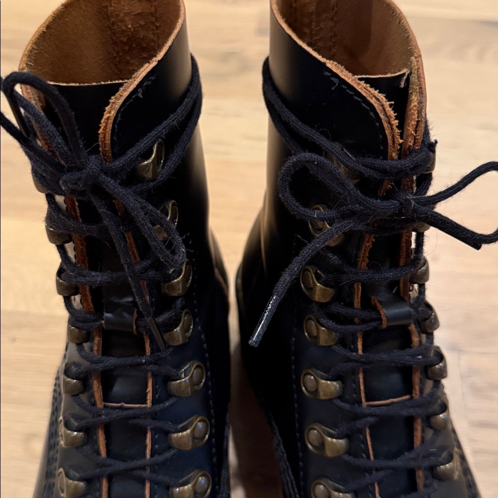 Dr. Martens Women's Leona Black Leather Platform Boot - Picture 13 of 13